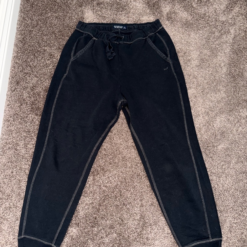 Navy Abercrombie and Fitch Jogger Pants